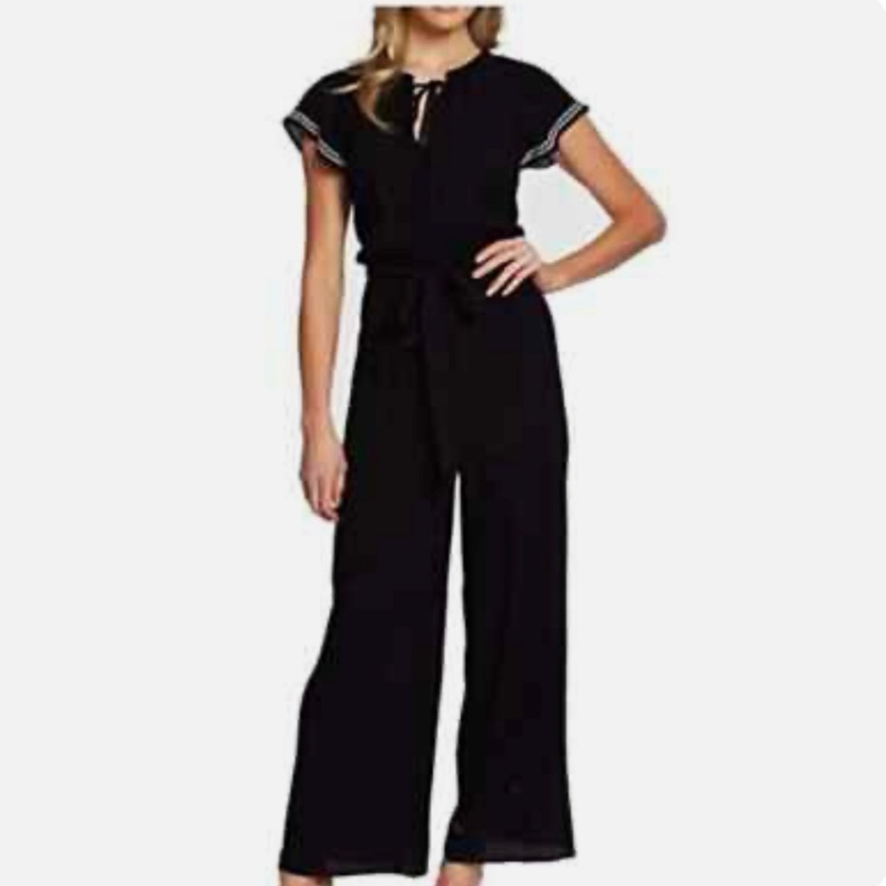 CeCe Black Jumpsuit with Waist Tie